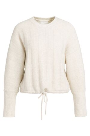 YAYA Ribgebreide trui met vleermuis 990802 YAYA Ribgebreide trui met vleermuis 990802