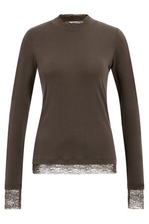 YAYA Top met lange mouwen en kanten 90814 YAYA Top met lange mouwen en kanten 90814