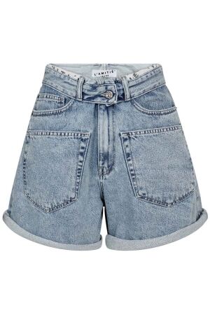 Haute L'amitié Flip Waist Short Bleached Denim