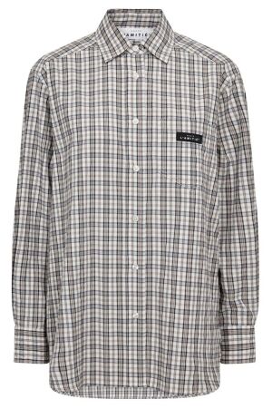 Haute L'amitié Button Down Mini Check Shirt Off white/Beige
