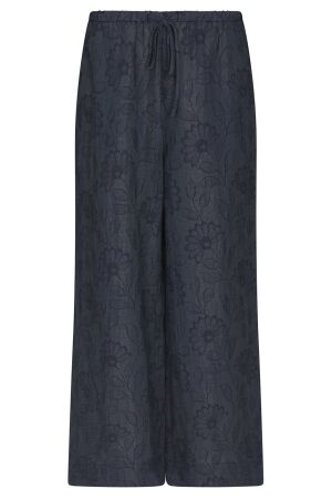 Neo Noir Heifa Flower Stripe Pants 534 Dark blue