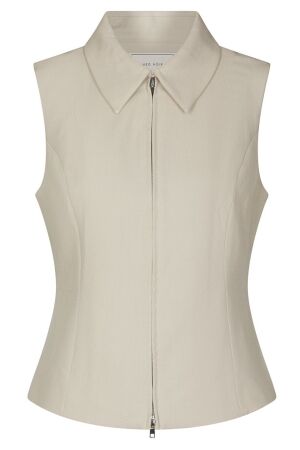 Neo Noir Annabella Structure Waistcoat 122 Creme