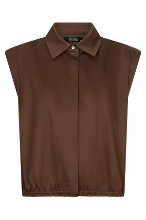 Ibana Sleeveless blouse Bean Brown