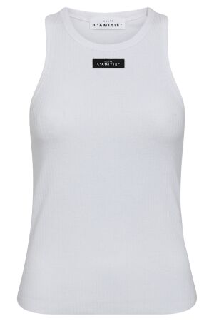Haute L'amitié Rib Badge Tank White Haute L'amitié Rib Badge Tank White