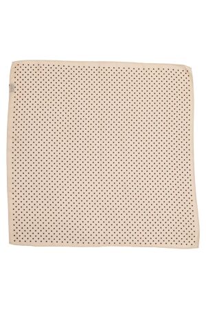 Bow 19 Dot scarf Beige w Brown Bow 19 Dot scarf Beige w Brown