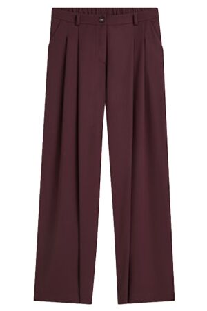 Summum Trousers wide leg Fluid 335 Dark burgundy