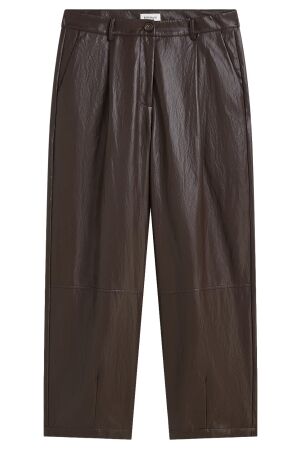 Summum Balloon trouser Soft faux leather 754 Dark chocolate