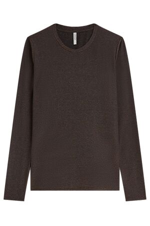 Summum Basic tee Soft lurex jersey 754 Dark chocolate Summum Basic tee Soft lurex jersey 754 Dark chocolate