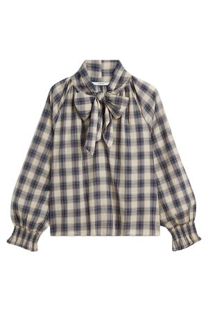 Summum Top Blue check 495 Midnight blue Summum Top Blue check 495 Midnight blue