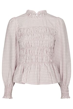 Neo Noir Possa Mini Check Blouse Light pink Neo Noir Possa Mini Check Blouse Light pink