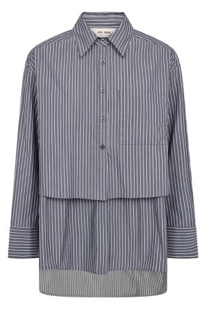 Mos Mosh MMBarb Stripe Shirt 468 salute navy