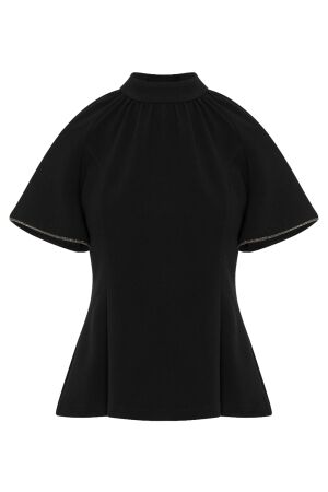 Access Open-black blouse with rhinestones Black Access Open-black blouse with rhinestones Black