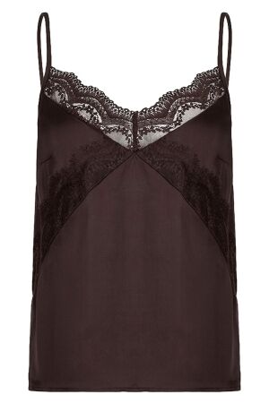 EsQualo Camisole lace satin 775 cacao EsQualo Camisole lace satin 775 cacao