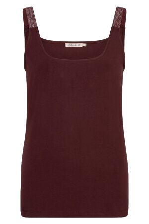 EsQualo Singlet lurex straps 488 merlot