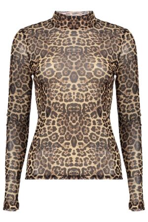 Geisha Top mesh turtle leopard 720 sand/black