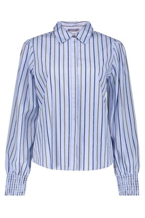Geisha Blouse pinstripe rhinestones 600 light blue Geisha Blouse pinstripe rhinestones 600 light blue