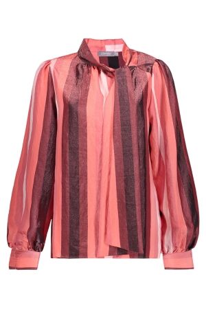 Geisha Blouse stripes 420 pink/coral/burgundy Geisha Blouse stripes 420 pink/coral/burgundy