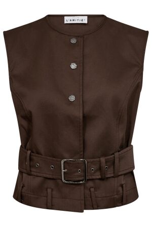 Haute L'amitié Rabi Belt Vest Mocca Haute L'amitié Rabi Belt Vest Mocca