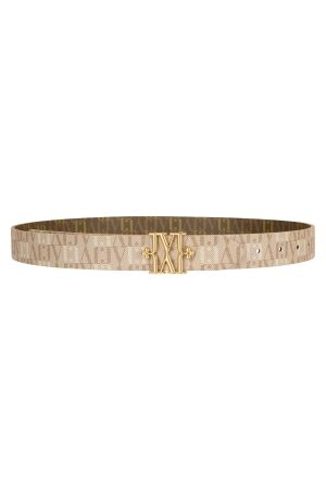 Josh V JV-PERRI belt with logo 639 Beige Olive Green Josh V JV-PERRI belt with logo 639 Beige Olive Green