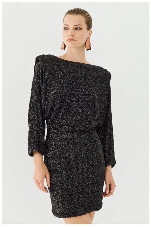 Access Sequin mini dress with padded shoulders 407 Coffee Access Sequin mini dress with padded shoulders 407 Coffee