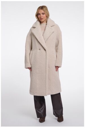 Rino & Pelle Double breasted teddy coat 9030 birch Rino & Pelle Double breasted teddy coat 9030 birch