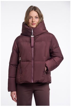 Rino & Pelle Padded jacket with detachable collar 11122 fudge cloak