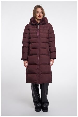 Rino & Pelle Padded coat with detachable collar 11122 fudge cloak