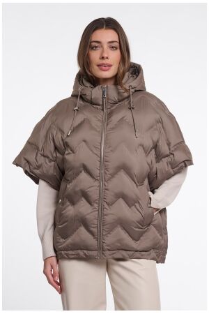 Rino & Pelle Cape with detachable hood 10868 toffee
