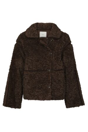 Neo Noir Castor Faux Fur Jacket 676 Dark Brown