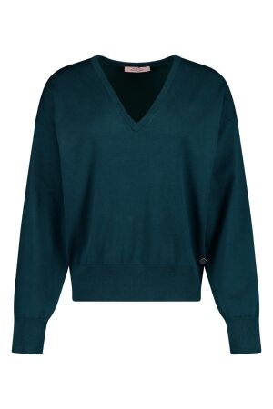 Studio Anneloes Ruth vneck pullover 8300 dark teal Studio Anneloes Ruth vneck pullover 8300 dark teal