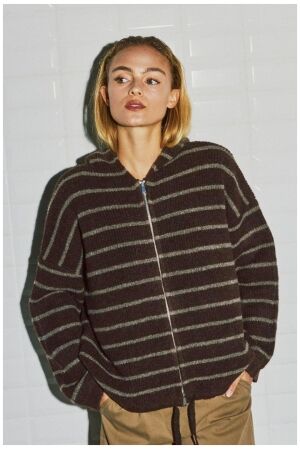 With Black WBLIZA LS HOODED PULLOVER bm stripe brown melange stripe With Black WBLIZA LS HOODED PULLOVER bm stripe brown melange stripe