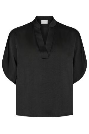 Neo Noir Anelle Heavy Sateen Blouse 100 Black