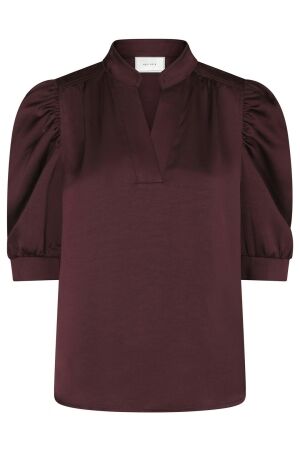 Neo Noir Roella Heavy Sateen Blouse 174 Burgundy