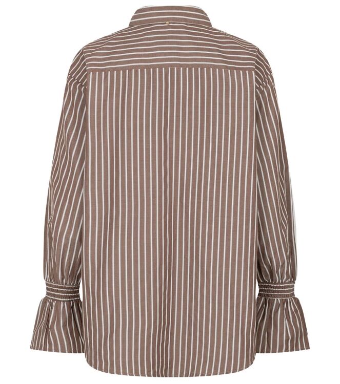 Ibana Talya-Tie Brown Blouse Bruin