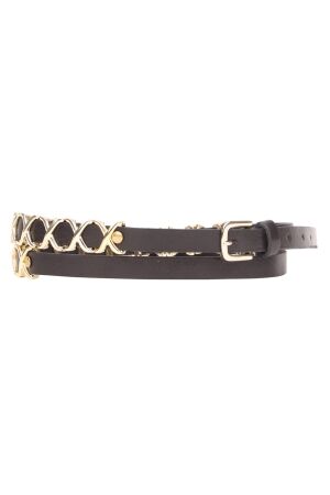 Legend by Petrol Dunne riem met gouden kruisjes 999 Black Legend by Petrol Dunne riem met gouden kruisjes 999 Black
