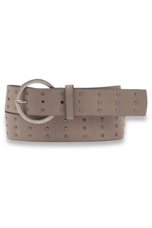 Legend by Petrol Effen riem met studs 130 Taupe0